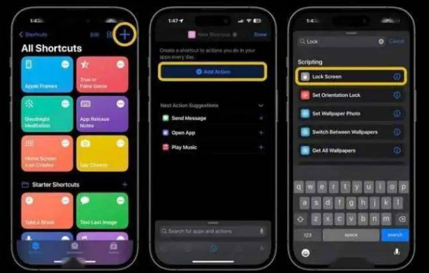 安泽苹果14锁屏维修店分享iPhone14升级iOS16.4后如何创建锁屏快捷方式 